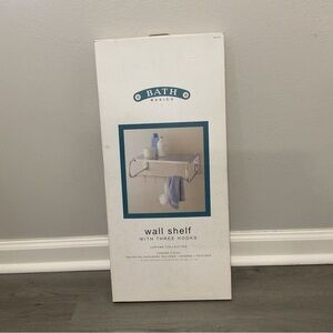 Target Bath Basics Cream Wall Shelf with Hooks